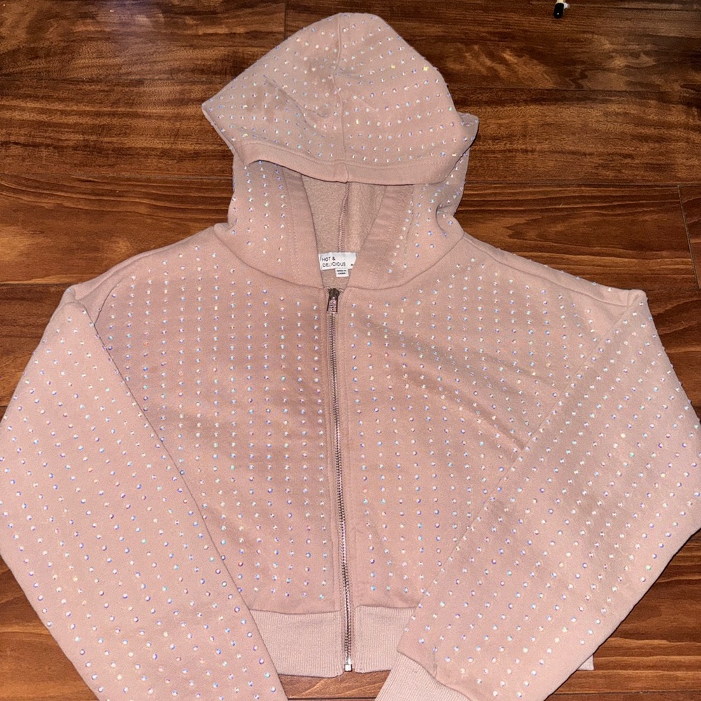 Hot & Delicious Tan Fleece Hoodie